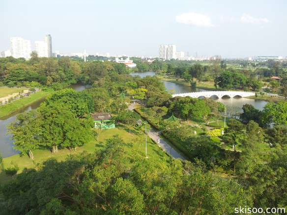 View of the gardens from the last storey of the Pagoda