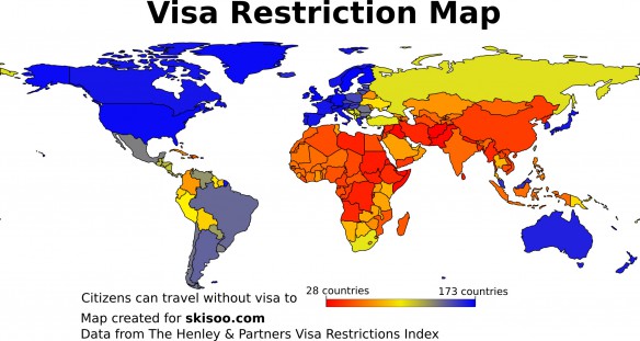 Map of Visa restrictions